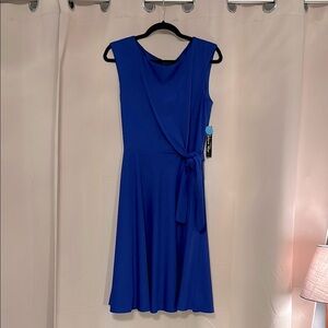 Elegant Blue Sleeveless Dress
